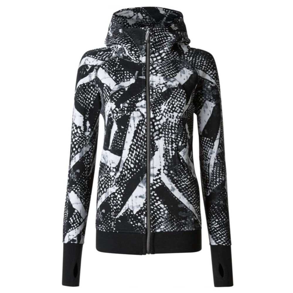 Lululemon Scuba Hoodie III Static Mist White Black / Black Size 12